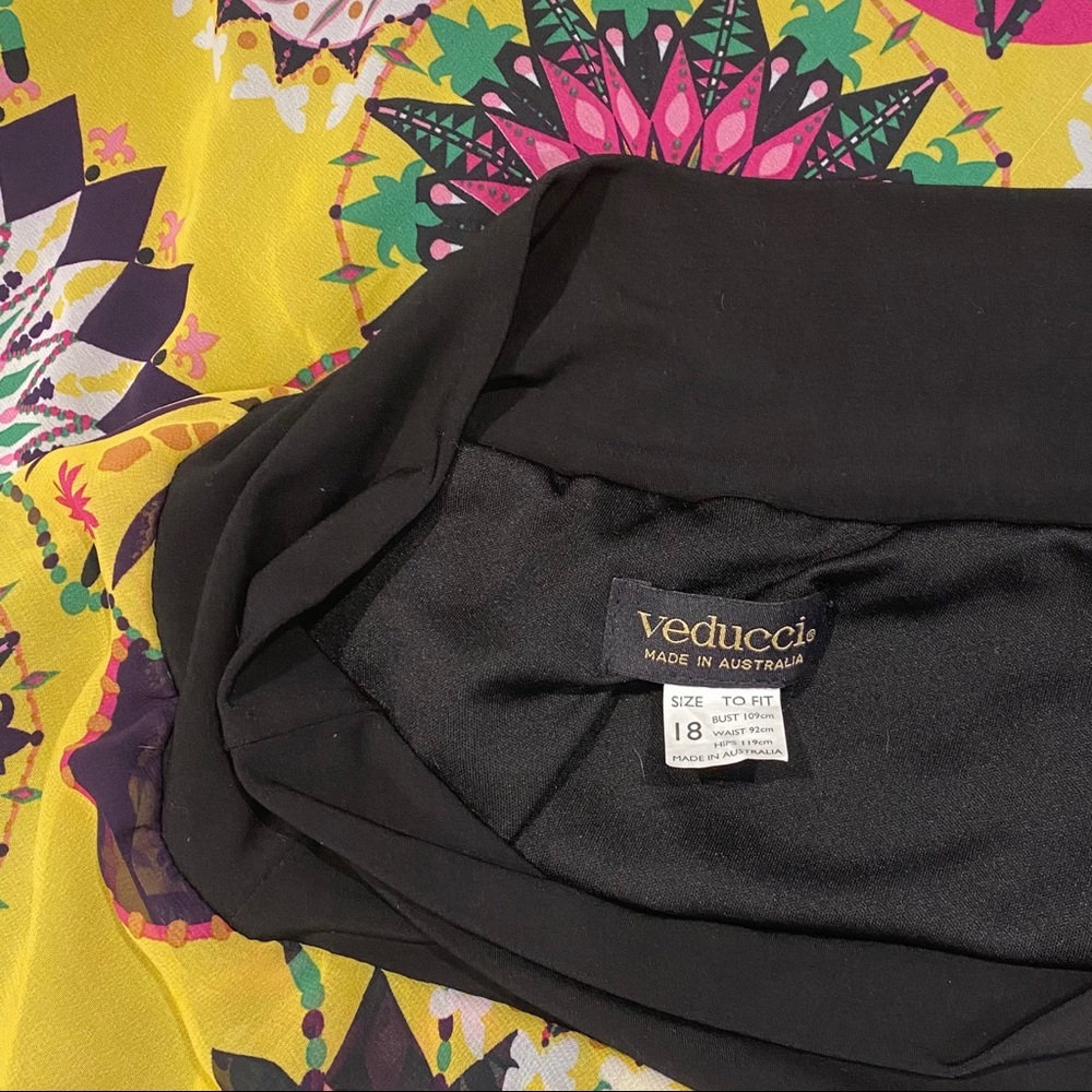 Womens Veducci high low layered skirt lined bright - Picture 5 of 9
